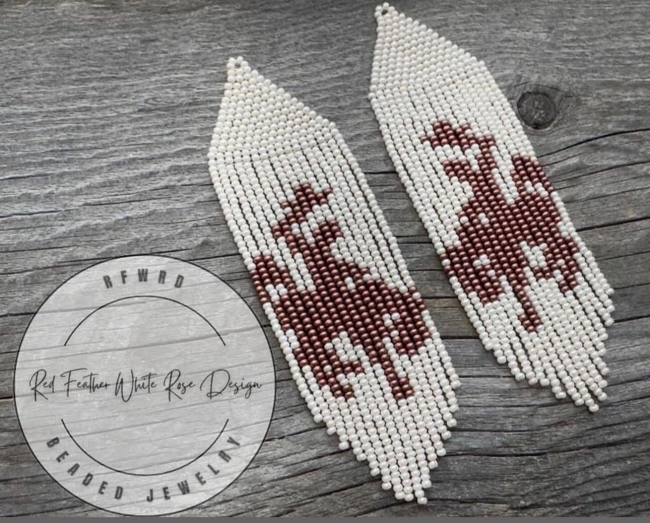 Red Feather White Rose Design